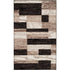 12' Black Brown And Beige Patchwork Runner Rug